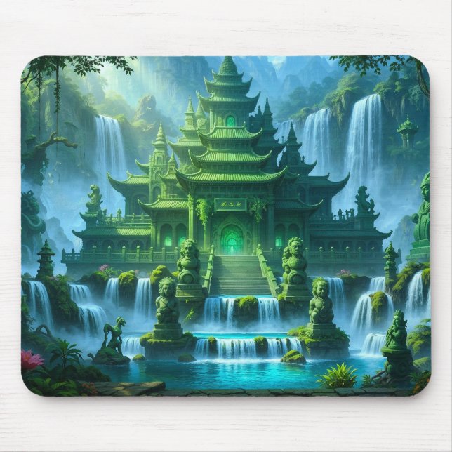 Temple Castle of the Secret Jade Throne Mouse Pad (Front)
