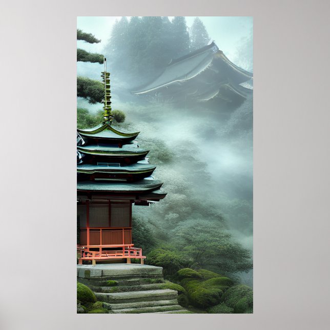 Temple - Colorful Painting Poster (Front)