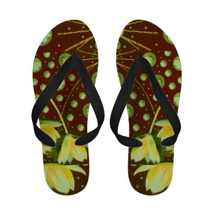 Temple Flip Flops flowers