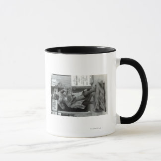 Temple Guard Statue at Pacific Curio Shop, Mug