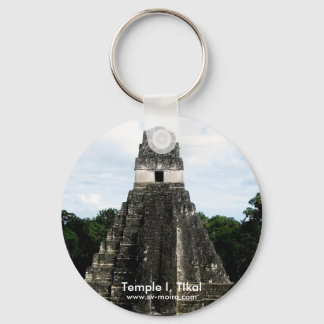 Temple I, Tikal, Guatemala Keychain