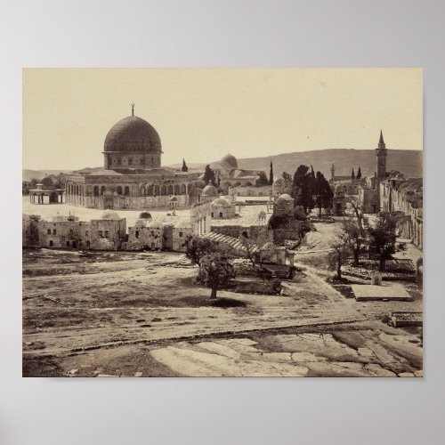 Temple Mount and Dome of the Rock in Jerusalem Poster