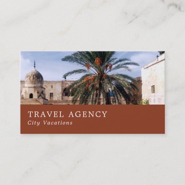Temple Mount, Jerusalem Travel Agent Business Card (Front)
