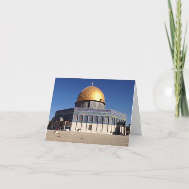 Temple Mount Letterpress Thank You Card (Front)