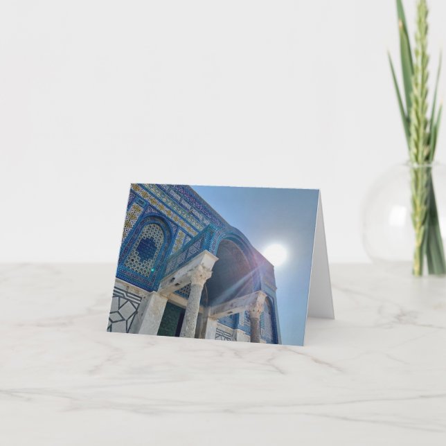 Temple Mount Letterpress Thank You Card (Front)