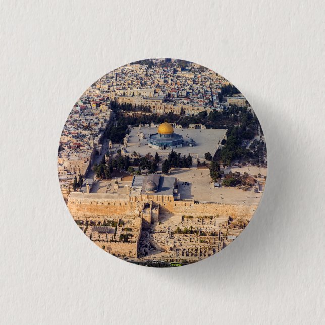 Temple Mount Old City Jerusalem Dome of the Rock Button (Front)