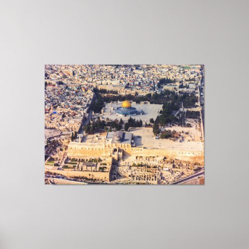 Temple Mount Old City Jerusalem Dome of the Rock Canvas Print