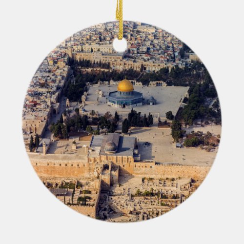 Temple Mount Old City Jerusalem Dome of the Rock Ceramic Ornament