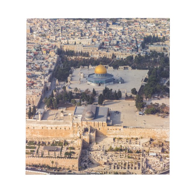 Temple Mount Old City Jerusalem Dome of the Rock Notepad (Front)