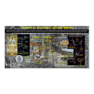 Temple Mount Star Map Poster