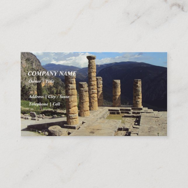 Temple of Apollo – Delphi Business Card (Front)