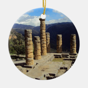 Temple of Apollo – Delphi Ceramic Ornament