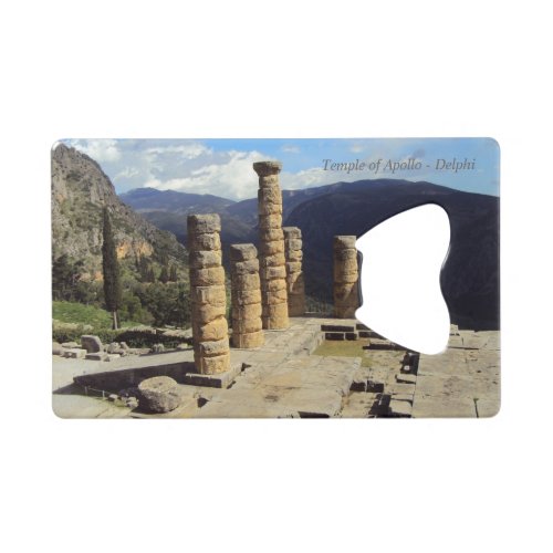 Temple of Apollo  Delphi Credit Card Bottle Opener