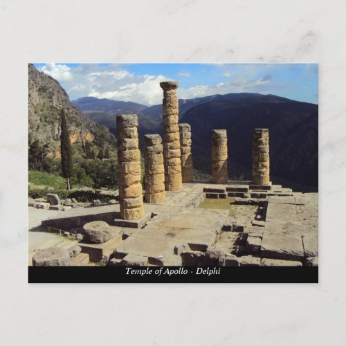 Temple of Apollo  Delphi Postcard