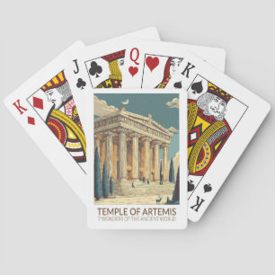 Temple of Artemis Seven Wonders of the World Art Poker Cards