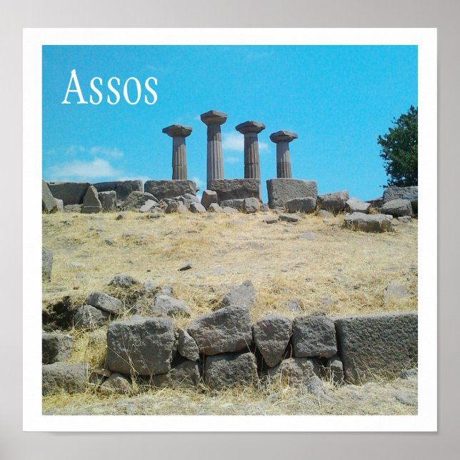 Temple of Athena, Assos Ruins, Behramkale, Turkey Poster (Front)