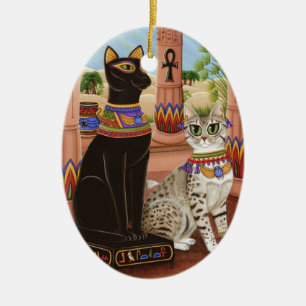 Temple of Bastet Egypt Bast Goddess Cat Ornament