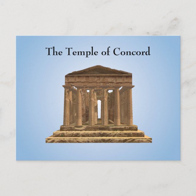 Temple of Concord: Tempio della Concordia Postcard (Front)