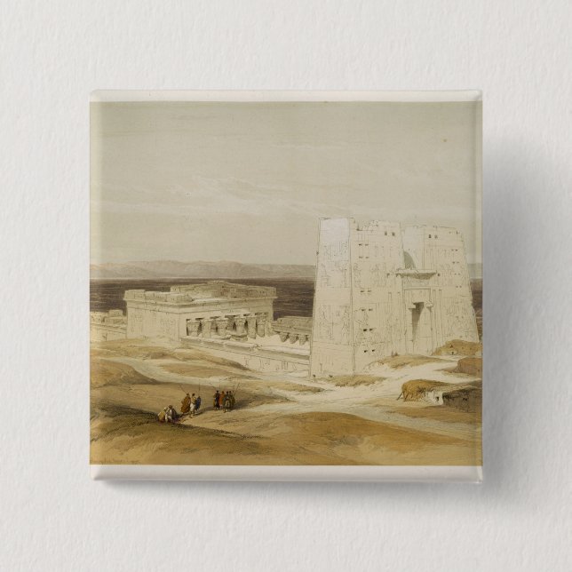 Temple of Edfu, ancient Apollinopolis, Upper Egypt Pinback Button (Front)