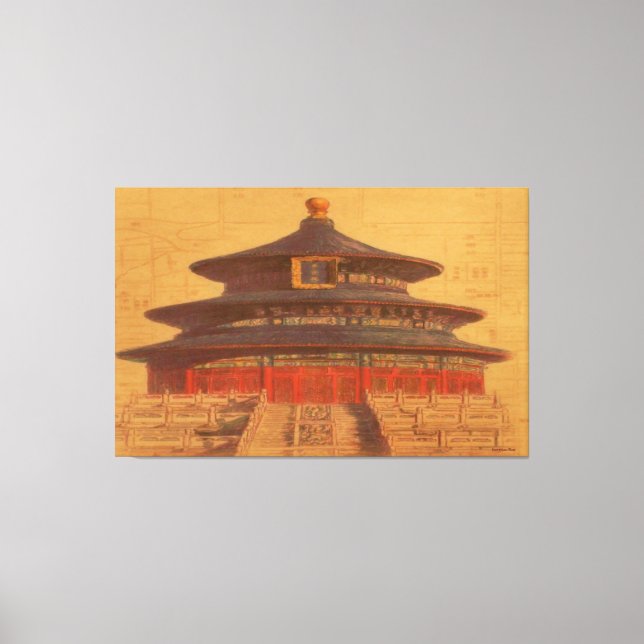Temple Of Heaven Wrapped Canvas Print (Front)