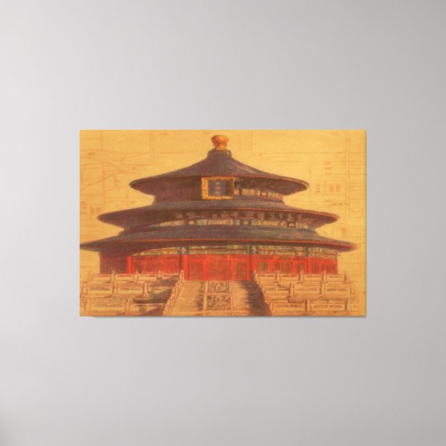 Temple Of Heaven Wrapped Canvas Print (Front)