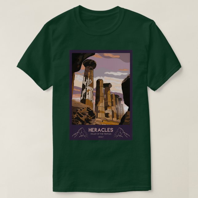 Temple of Heracles Agrigento Valley of the Temples T-Shirt (Design Front)