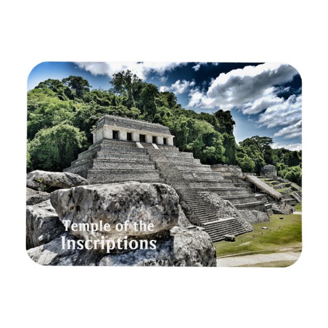 Temple of Inscriptions, Chiapas, Mexico Magnet (Horizontal)