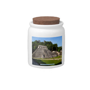 Temple of Inscriptions, Palenque, Mexico Candy Jar