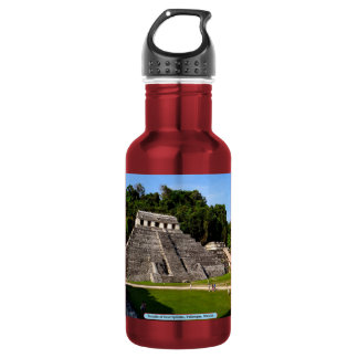 Temple of Inscriptions, Palenque, Mexico Water Bottle