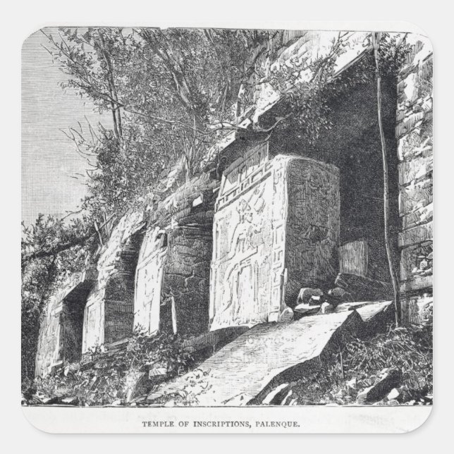 Temple of Inscriptions, Palenque Square Sticker (Front)