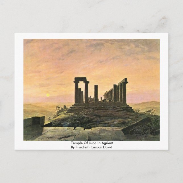 Temple Of Juno In Agrient Postcard (Front)