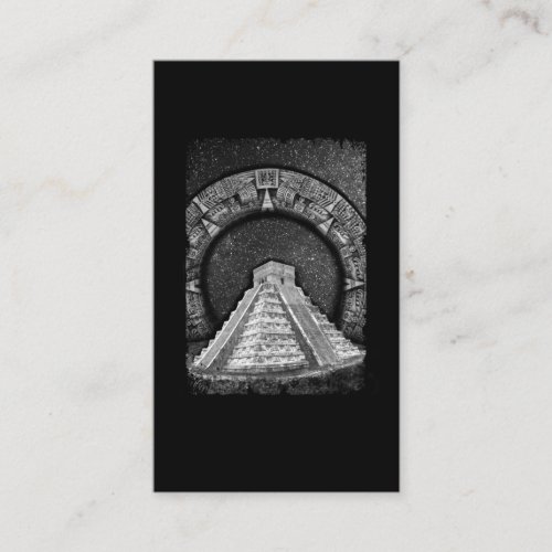 Temple of Kukulcn Mayan Pyramids Aztec Calendar Business Card