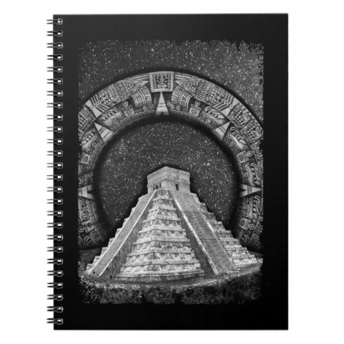 Temple of Kukulcn Mayan Pyramids Aztec Calendar Notebook