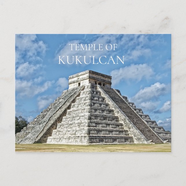 Temple of  Kukulcán, Pyramid, Chichen Itza, Mexico Postcard (Front)