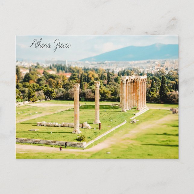Temple of Olympian Zeus, Athens Postcard (Front)