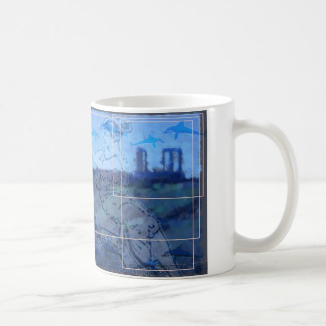 Temple of Poiseidon at Sounio Coffee Mug (Right)