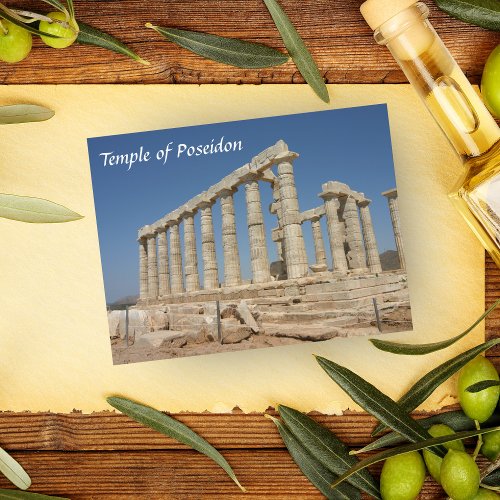 Temple Of Poseidon Athenes Greece Postcard