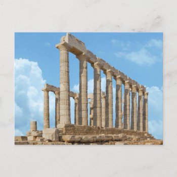 Temple Of Poseidon Postcard by efhenneke at Zazzle