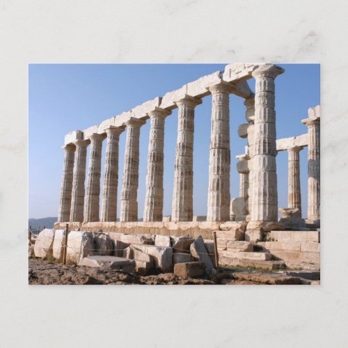 Temple of Poseidon Sounion Greece Postcard