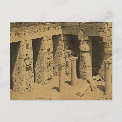 Temple of Ramses III Egypt circa 1870 Postcard