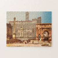 Temple of Saturn Arch of Septimius Rome Italy Jigsaw Puzzle