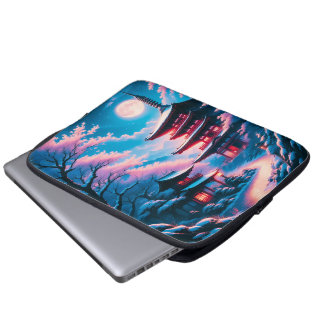 Temple of Snow and Blossoms (Yukizakura no Tera) Laptop Sleeve