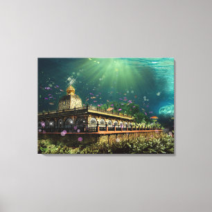 Temple Of The Coral Reef - Wrapped Canvas Print