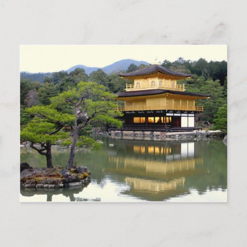 Temple of the Golden Pavilion on Postcard