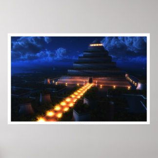 Temple of the Leaf (Night) Poster