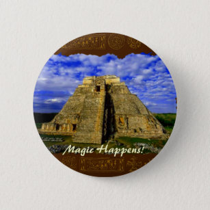Temple of the Magician Mayan Gift item Button