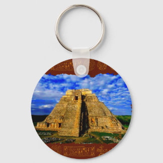 Temple of the Magician Mayan Gift item Keychain