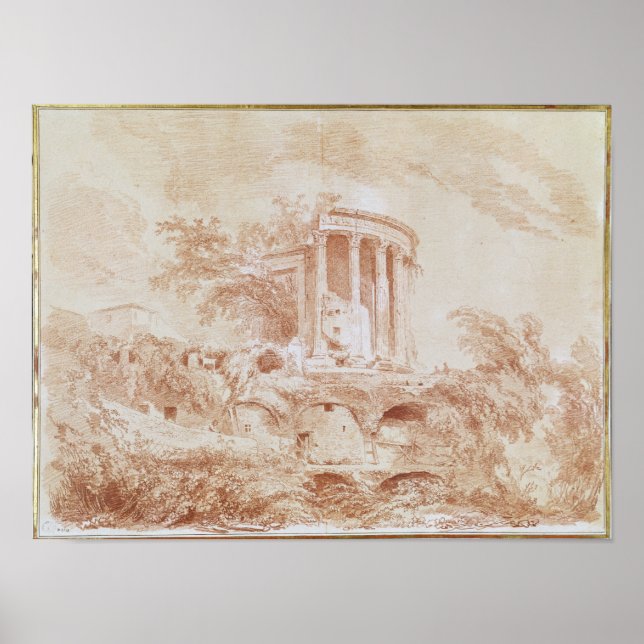 Temple of the Sybil at Tivoli Poster (Front)