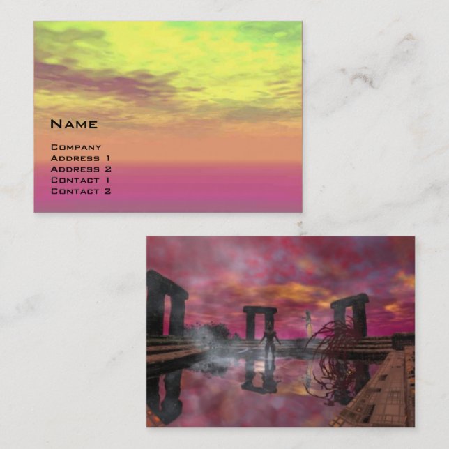 TEMPLE OF THE WATER Science Fiction Business Card (Front/Back)
