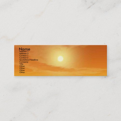 TEMPLE OF WATER  DESERT SUN Science Fiction Mini Business Card